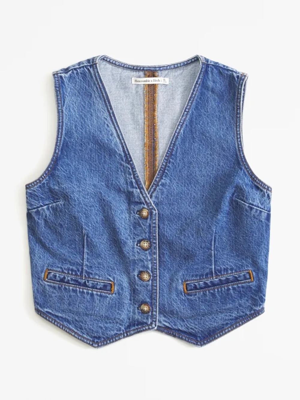 NWOT Abercrombie Mara Button Up Denim Vest